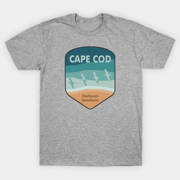 Cape Cod National Seashore Massachusetts Seagulls T-Shirt by esskay1000